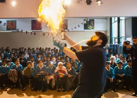 Young people learning about science in schools