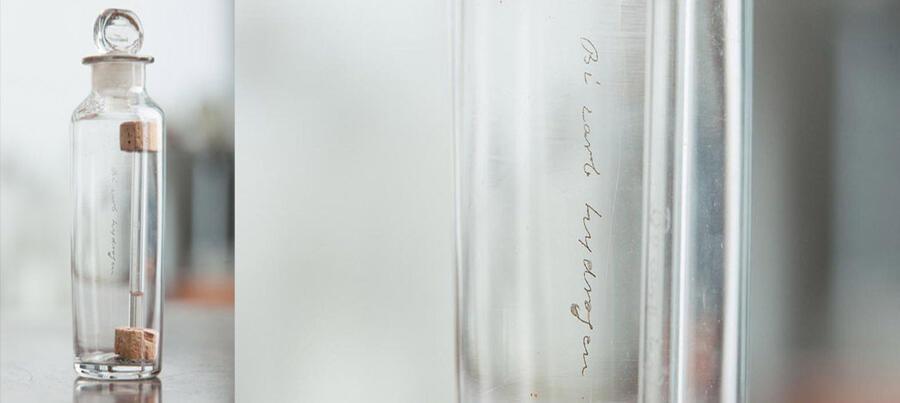 A sample of benzene in a glass tube