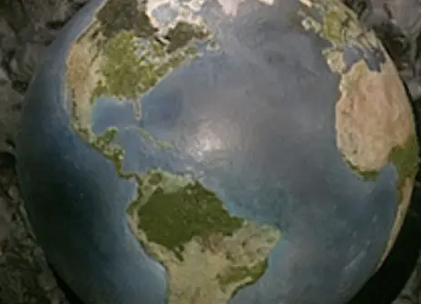 A planet earth globe
