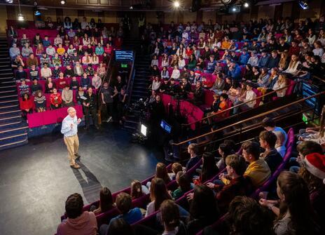 The audience of the 2023 CHRISTMAS LECTURES in the Ri Theatre