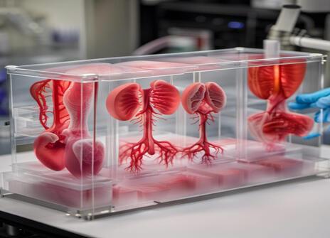 A tank containing growing organs in a lab