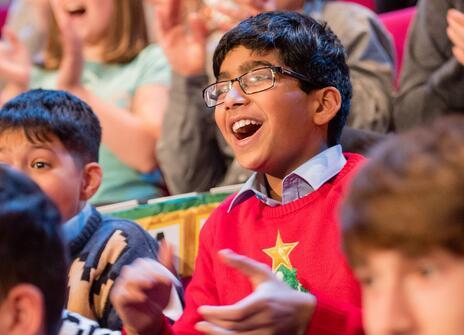 Young people in the audience at the 2018 Christmas Lectures