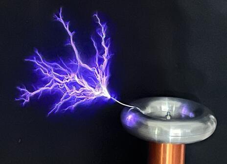 A sparking coil shows electricity